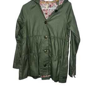 MATILDA JANE Wilderness Rain Jacket‎ Green Lined Women's Size XS (1)